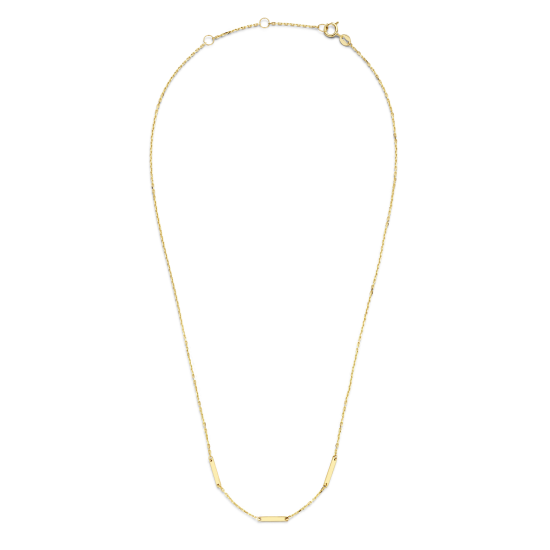 Jackie 14krt gouden collier Triple Bar JKN21.101 - 616510 Jackie 14krt gouden collier Triple Bar JKN21.101 - 616510