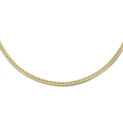Zilver verguld gourmet collier 60cm 1.7mm - 616627 Zilver verguld gourmet collier 60cm 1.7mm - 616627