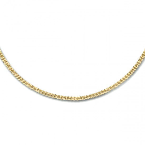 Zilver verguld gourmet collier 60cm 1.7mm - 616627