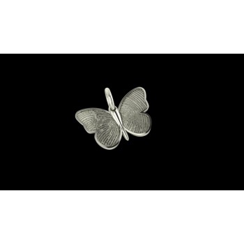 Touche by Bas Verdonk zilveren vlinderhanger met rockbewerking - 617282