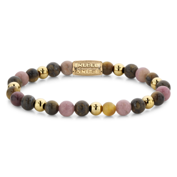 Rebel & Rose Jewelry Bracelet Winter Glow 6mm Yellow Gold Plated S - 617965