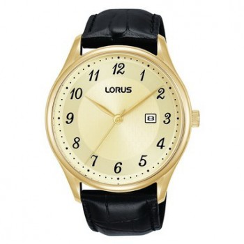 Lorus herenhorloge double met zwart lederenband RH908PX9 - 617750
