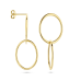 14krt gouden oorhangers 4.2cm 23x18mm - 617926