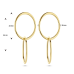 14krt gouden oorhangers 4.2cm 23x18mm - 617926