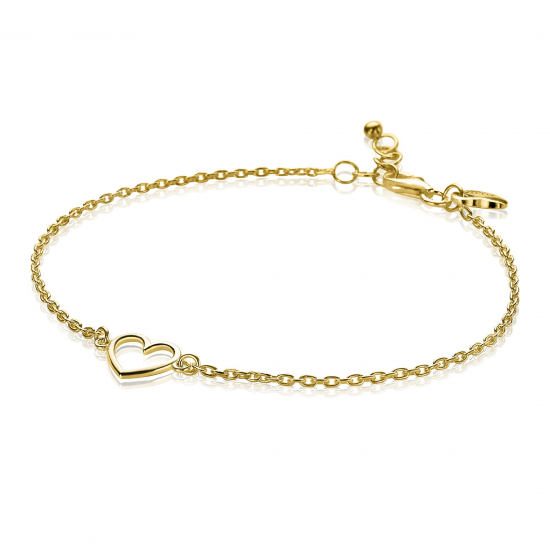 ZINZI zilveren armband hartje geel verguld ZIA1420G - 617948