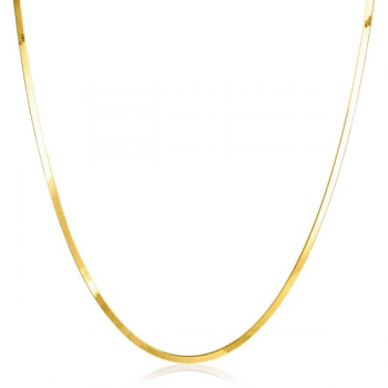 ZINZI zilveren collier slang plat 45cm 1,9mm breed verguld ZIC2360 - 617953