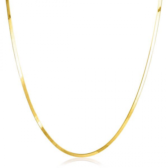 ZINZI zilveren collier slang plat 45cm 1,9mm breed verguld ZIC2360 - 617953