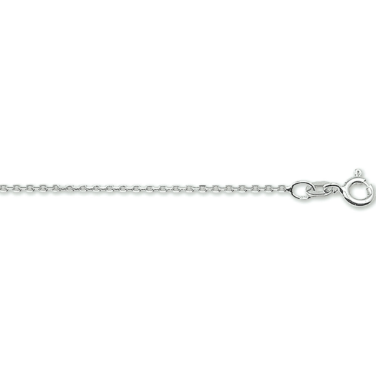 14krt witgoud anker collier 45cm 1.1mm - 618006