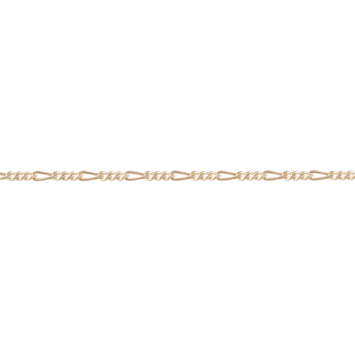 Permanent Armband 14krt Goud Figaro 1.4mm - 618062