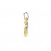 14krt bicolor gouden hanger 2 vierkanten verbonden door diamant 0.13crt H SI (S963) - 618394