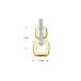 14krt bicolor gouden hanger 2 vierkanten verbonden door diamant 0.13crt H SI (S963) - 618394 14krt bicolor gouden hanger 2 vierkanten verbonden door diamant 0.13crt H SI (S963) - 618394