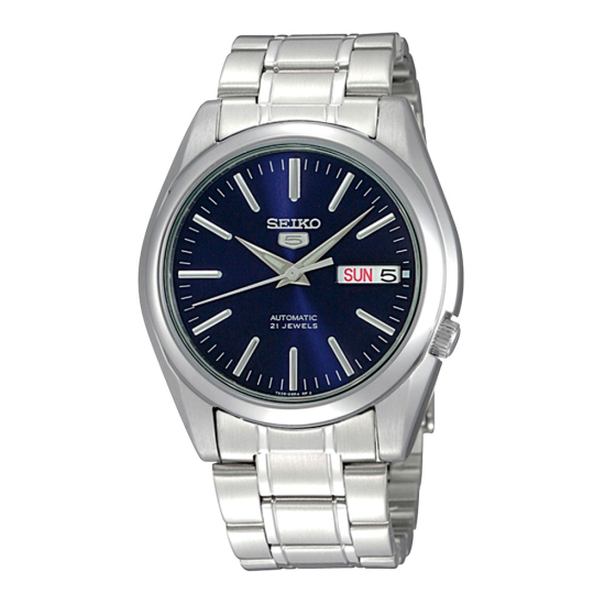 Seiko Automaat Staal Blauw dag/datum SNKL43K1 - 621123