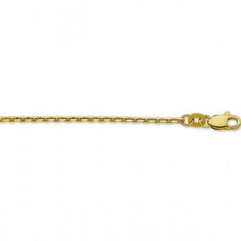 14krt gouden anker collier gediamanteert 45cm 1.5mm - 618523