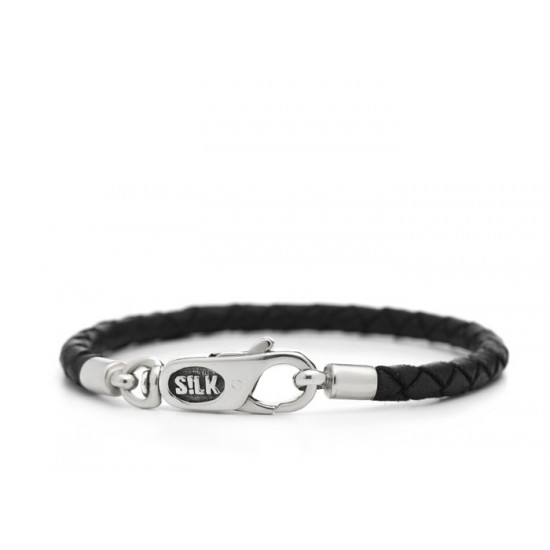 S!LK Armband Roots Leather Black 830BLK - 618540