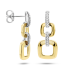 14krt bicolor oorhangers schakel met diamant 0.11ct H SI - 618588 14krt bicolor oorhangers schakel met diamant 0.11ct H SI - 618588