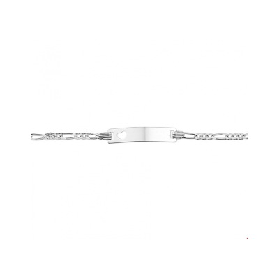 Zilveren graveerarmband 9-11cm hartje uitgezaagd figaro - 618631