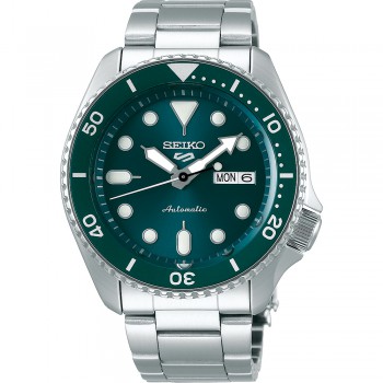 Seiko 5 Sports Automatic SS Staal Groen 100mtr SRPD61K1 - 618717