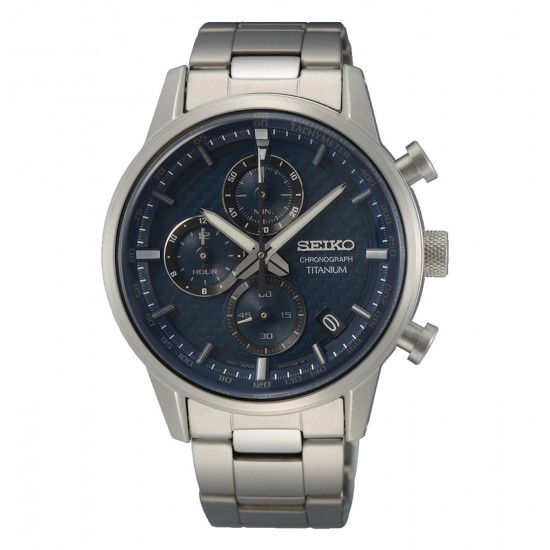 Seiko Chrono Titanium Blauw 100mtr SSB387P1 - 618864