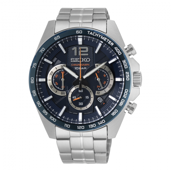 Seiko Chrono Staal Blauw 100mtr SSB345P1 - 618866