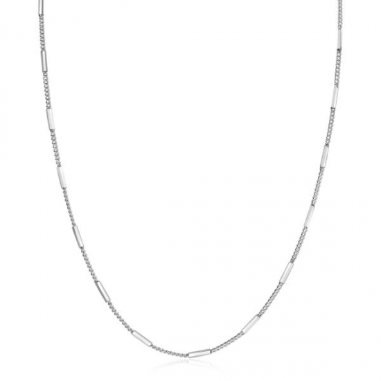 ZINZI zilveren collier gourmet dun met staafjes ZIC2366 - 618975