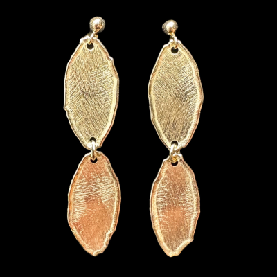 Sanjoya oorbellen van verguld zilver met 2 ovaalvormige schakels - 618981 Sanjoya oorbellen van verguld zilver met 2 ovaalvormige schakels - 618981