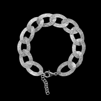 Sanjoya schakelarmband, 17+2cm, van sterling zilver, - 618984