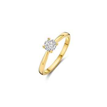 Blush Lab Grown Ring solitair 4-poots chaton 0.45crt G SI1 - 619007