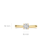 Blush Lab Grown Ring solitair 4-poots chaton 0.45crt G SI1 - 619007
