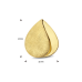 14krt gouden hanger poli/mat (S003) - 619041