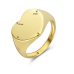 14krt gouden ring graveer hart (S400) - 619045