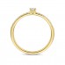 14krt gouden solitairring met diamant 0.25ct H SI (S022) - 619048