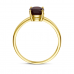 14krt gouden ring met granaat (S386) - 619075