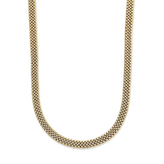 14krt gouden collier milanees 45cm 7,5mm (S1342) - 619078