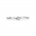 14krt witgouden solitairring met diamant 0.05ct h si (S014) - 619079