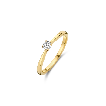 Blush Lab Grown Ring solitair 4-poots chaton 0.15crt G SI - 619091