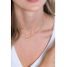 ZINZI zilveren collier met ronde zirkonia glad gezet 42cm verguld ZIC1393Y - 619185