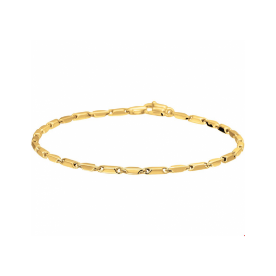 14krt gouden armband staafjes 19.5cm 1,9mm - 619749