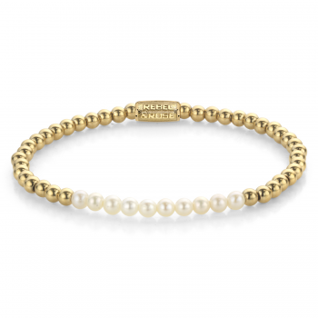 Rebel & Rose Jewelry Bracelet Pearl Gem meets Yellow Gold 4mm - 619227