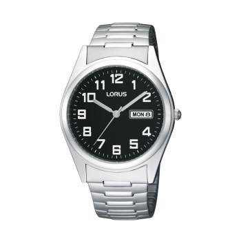 Lorus Herenhorloge Rekband Staal Zwart  50mtr RXN13CX9 - 621396