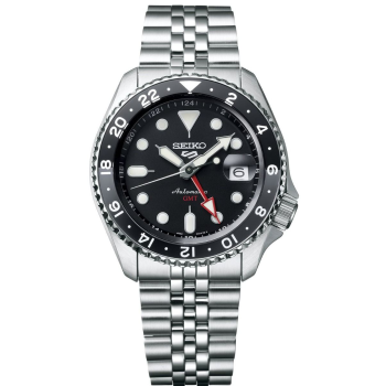 Seiko 5 Sports Automatic GMT SS Zwart - 619288