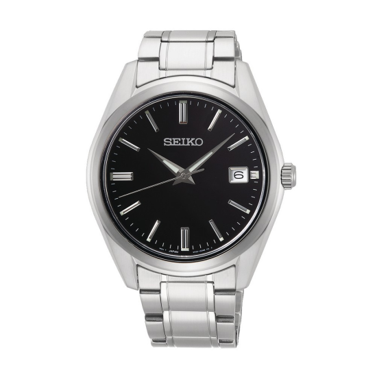 Seiko Staal Zwart 100mtr SUR311P1 - 620233