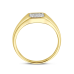 14krt gouden zegelring met diamant 0.10ct H SI - 619379