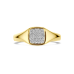 14krt gouden zegelring met diamant 0.10ct H SI - 619379