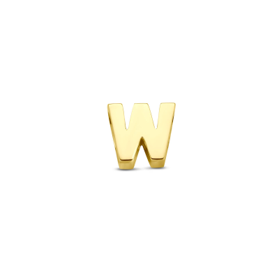 14krt gouden letterbedel W - 619409