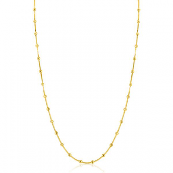 ZINZI zilveren collier slang met bolletjes ZIC2471G - 619433