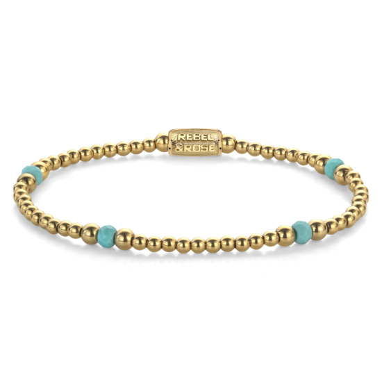 Rebel & Rose Jewelry Bracelet Touch of Turquoise Verguld - 619455