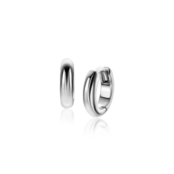 ZINZI zilveren creolen half ronde buis 12.5x3mm ZIO2600 - 619540