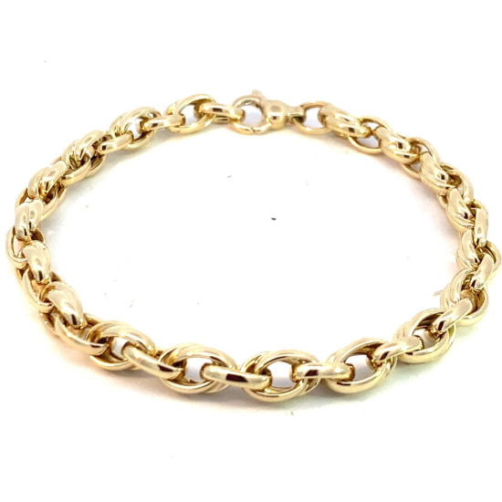 Monzario 14krt gouden armband 20cm 6mm 951A - 619546