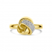 14krt gouden ring knoop met diamant 0.11ct H SI - 619550