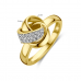 14krt gouden ring knoop met diamant 0.11ct H SI - 619550